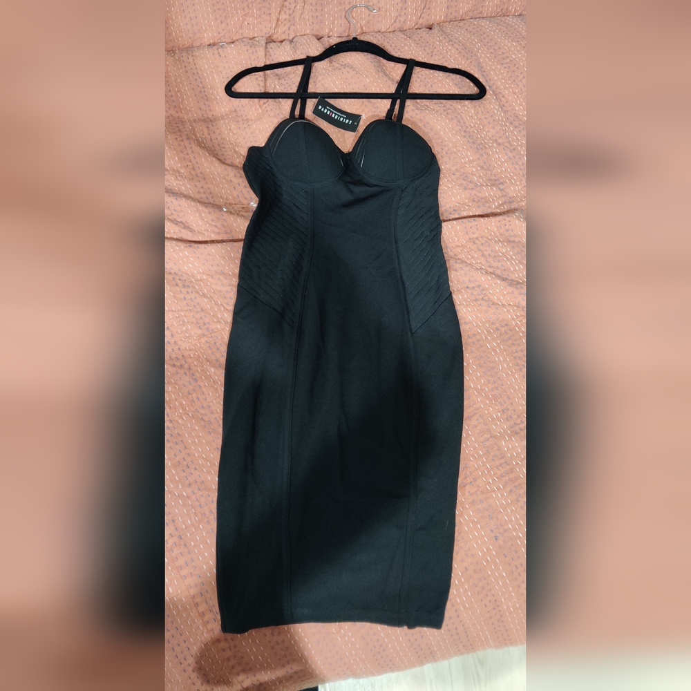Black FASHION NOVA bodycon dress NEW with tag